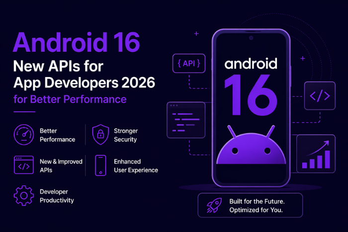 Android 16 new APIs for app developers 2026