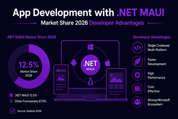 App development with .NET MAUI market share 2026