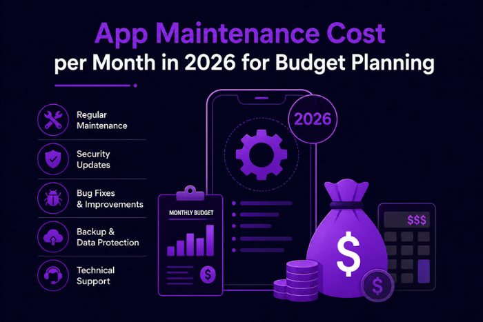App maintenance cost per month in 2026