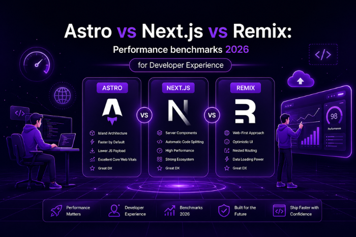 Astro vs Next.js vs Remix: Performance benchmarks 2026