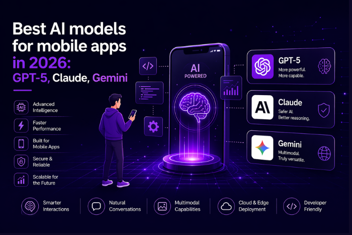 Best AI models for mobile apps in 2026: GPT-5, Claude, Gemini