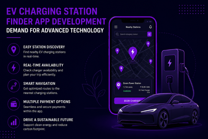 EV charging station finder app development demand