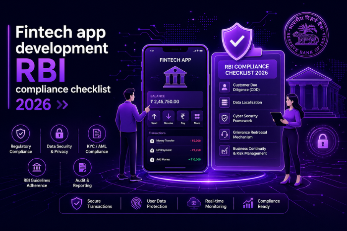 Fintech app development RBI compliance checklist 2026