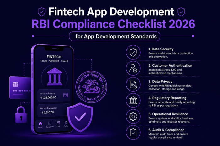 Fintech app development RBI compliance checklist 2026