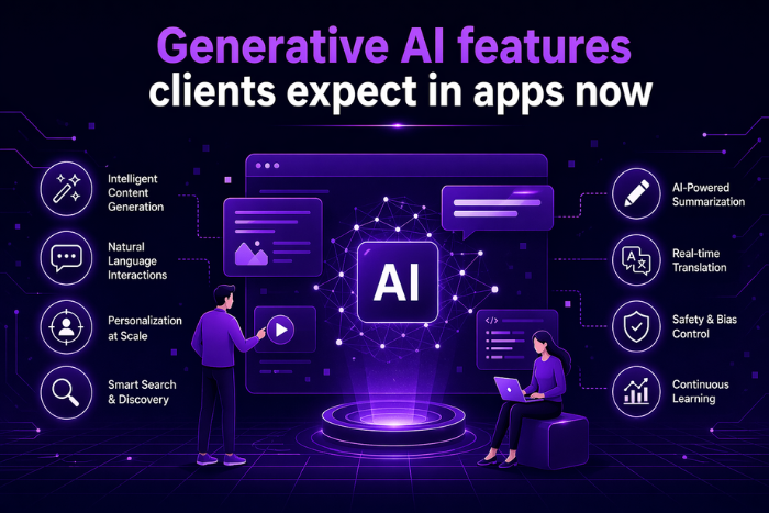 Generative AI features clients expect in apps now
