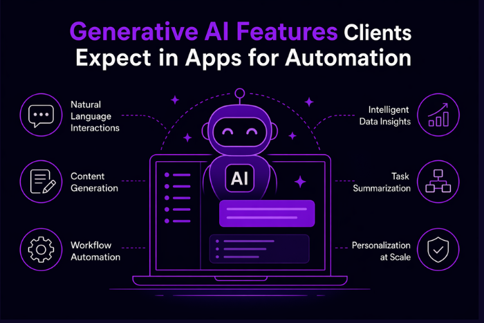 Generative AI features clients expect in apps now