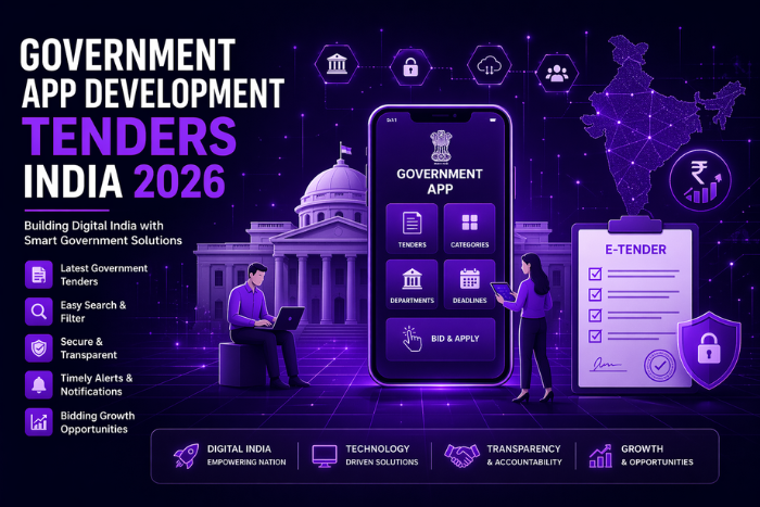 Government app development tenders India 2026