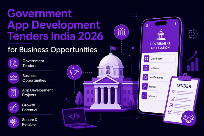 Government app development tenders India 2026