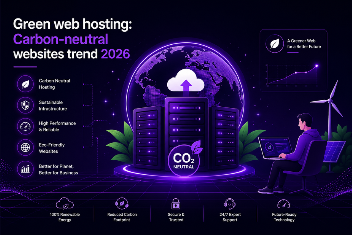 Green web hosting: Carbon-neutral websites trend 2026