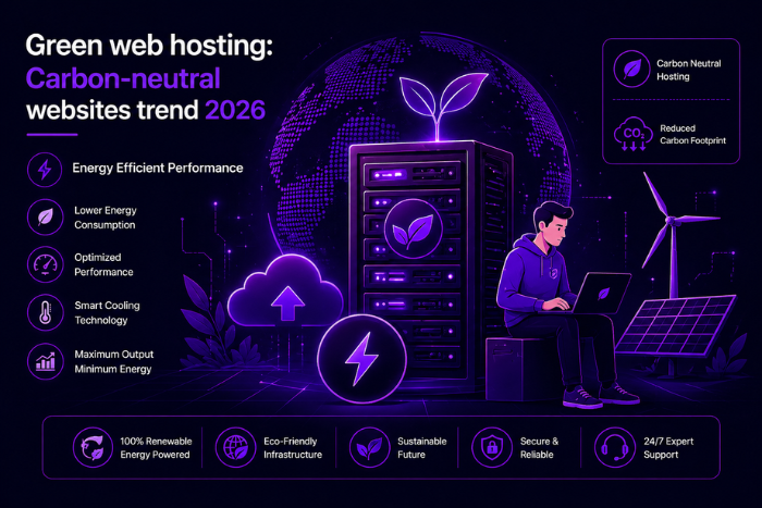 Green web hosting: Carbon-neutral websites trend 2026