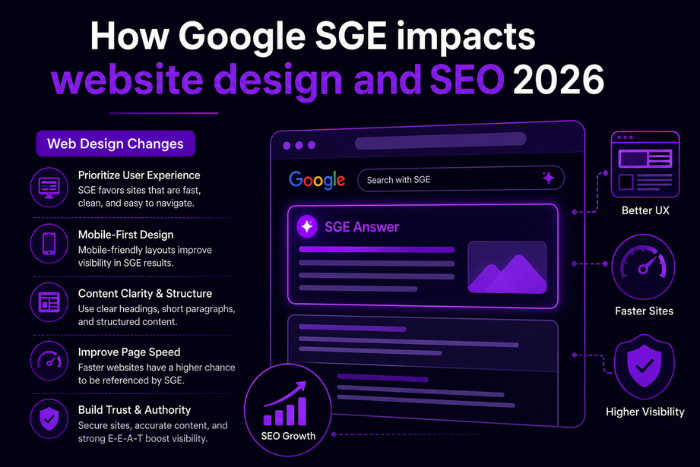 How Google SGE impacts website design and SEO 2026