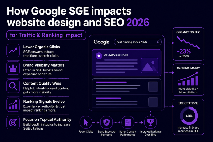 How Google SGE impacts website design and SEO 2026