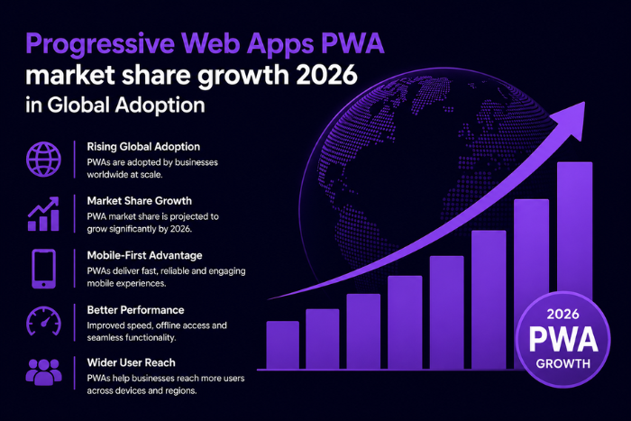 Progressive Web Apps PWA market share growth 2026