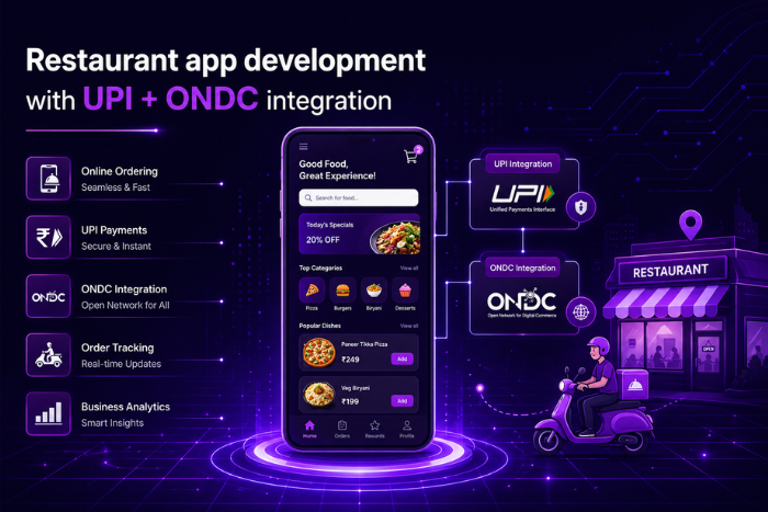 Restaurant app development with UPI + ONDC integration