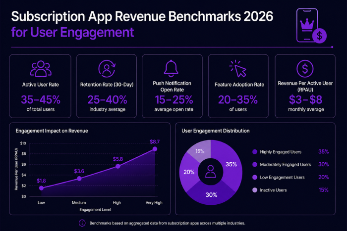 Subscription app revenue benchmarks 2026