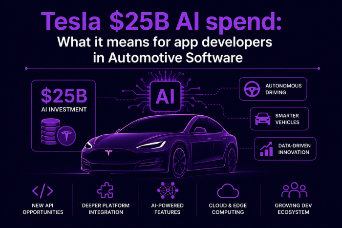Tesla $25B AI spend: What it means for app developers