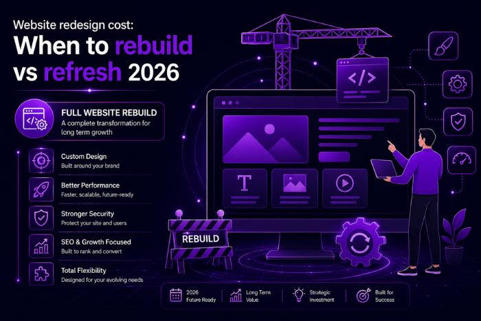 Website redesign cost: When to rebuild vs refresh 2026