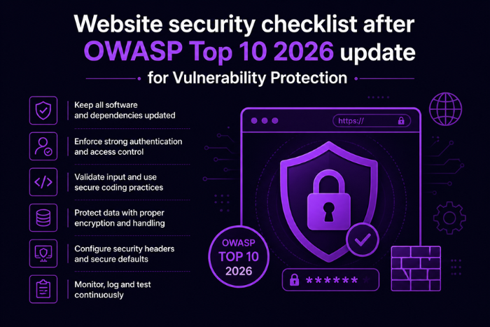 Website security checklist after OWASP Top 10 2026 update