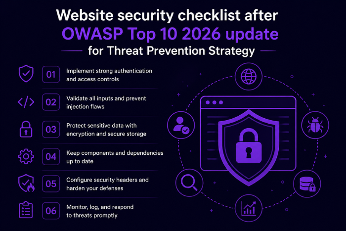 Website security checklist after OWASP Top 10 2026 update