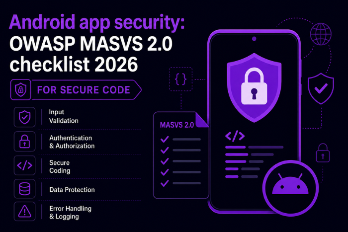Android app security: OWASP MASVS 2.0 checklist 2026