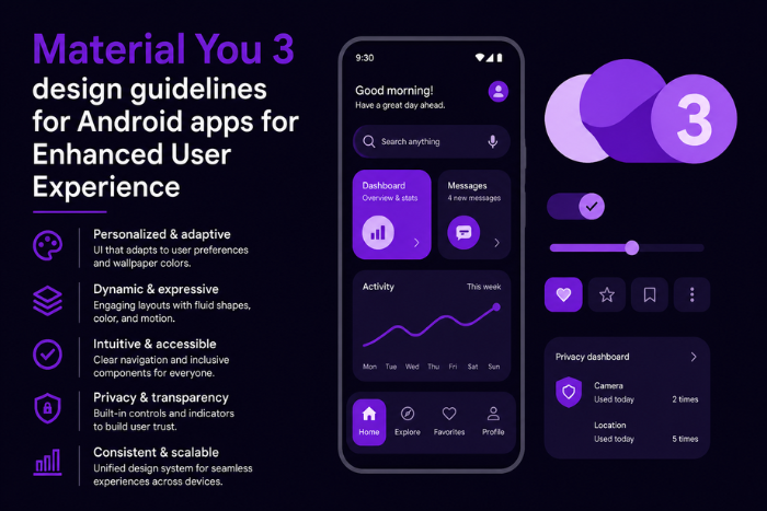 Material You 3 design guidelines for Android apps
