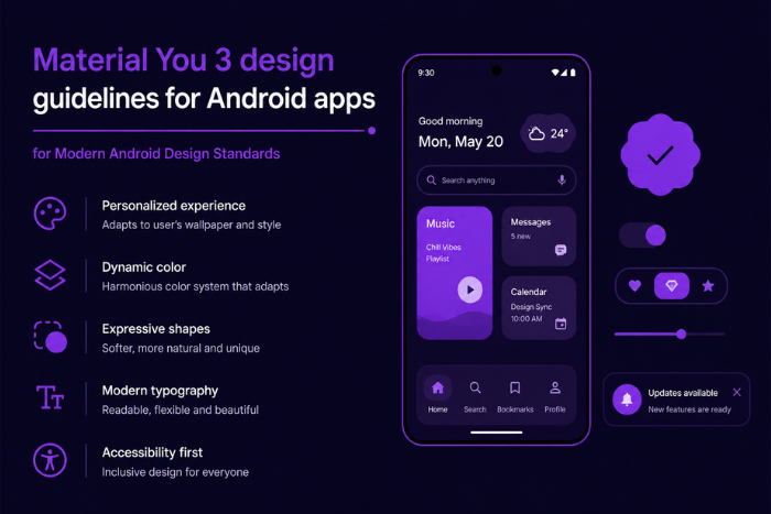 Material You 3 design guidelines for Android apps