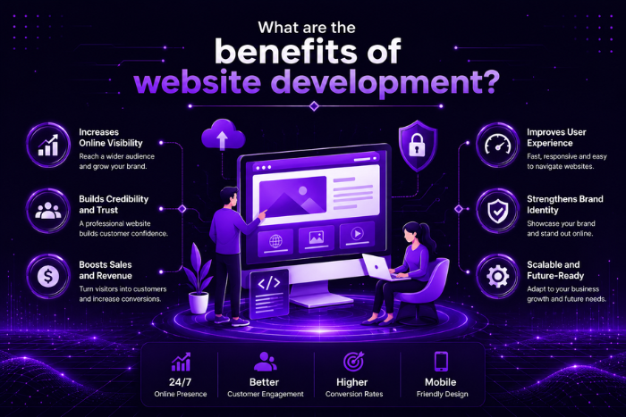 What are the benefits of website development?