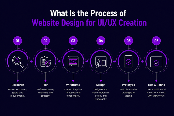 What is the process of website design?