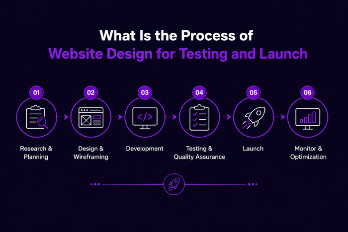 What is the process of website design?
