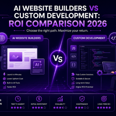 AI website builders vs custom development: ROI comparison 2026