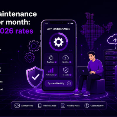 App maintenance cost per month: India 2026 rates