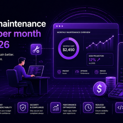 App maintenance cost per month in 2026