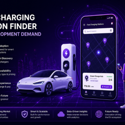 EV charging station finder app development demand