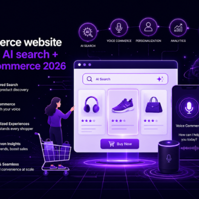 Ecommerce website trends: AI search + voice commerce 2026